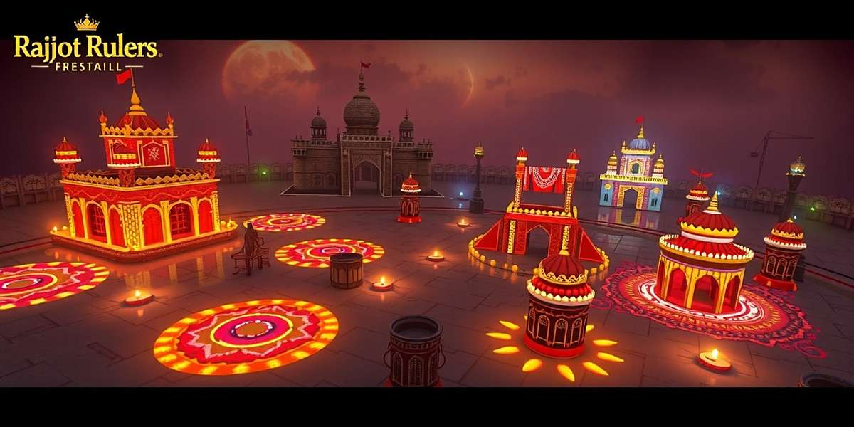 Rajkot Rulers Diwali Event Rajkot Rulers Diwali event screenshot showing kingdom decorated with diyas, rangoli, and illuminated buildings